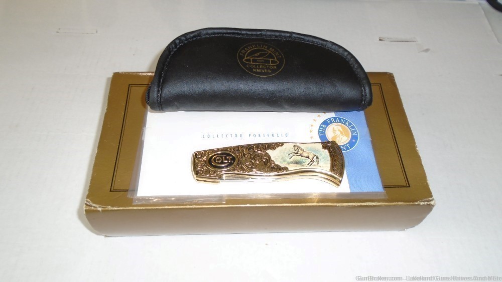 NIB VERY RARE *GOLD ENGRAVED* Colt Rampant Pony Folding Knife SOLD FOR $965-img-52