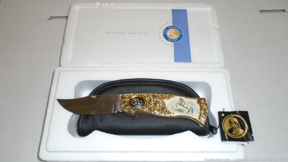 NIB VERY RARE *GOLD ENGRAVED* Colt Rampant Pony Folding Knife SOLD FOR $965-img-16