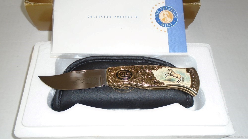 NIB VERY RARE *GOLD ENGRAVED* Colt Rampant Pony Folding Knife SOLD FOR $965-img-49