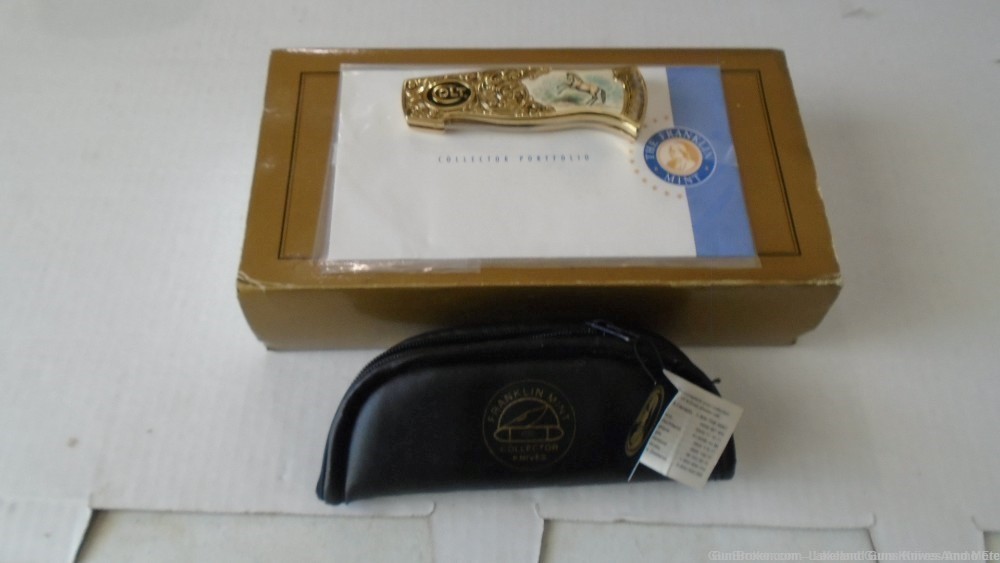 NIB VERY RARE *GOLD ENGRAVED* Colt Rampant Pony Folding Knife SOLD FOR $965-img-1