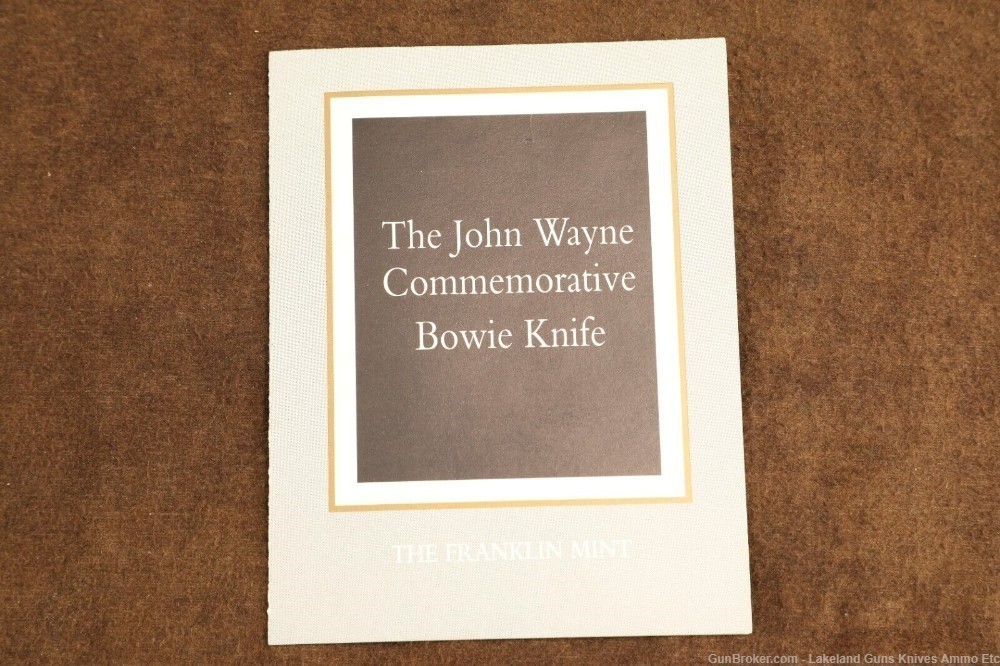 Super Rare John Wayne Commemorative Bowie Knife! Sold for $956+!-img-12