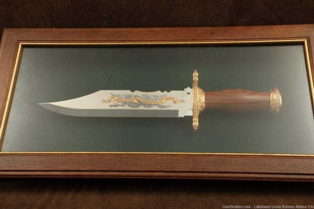 Super Rare John Wayne Commemorative Bowie Knife! Sold for $956+!-img-1