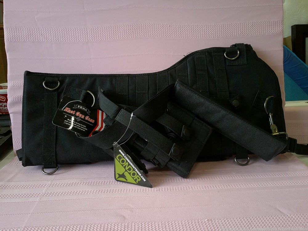 New Condor Black Beretta Holster & Roma Leathers Black 28" Shotgun Case!-img-1