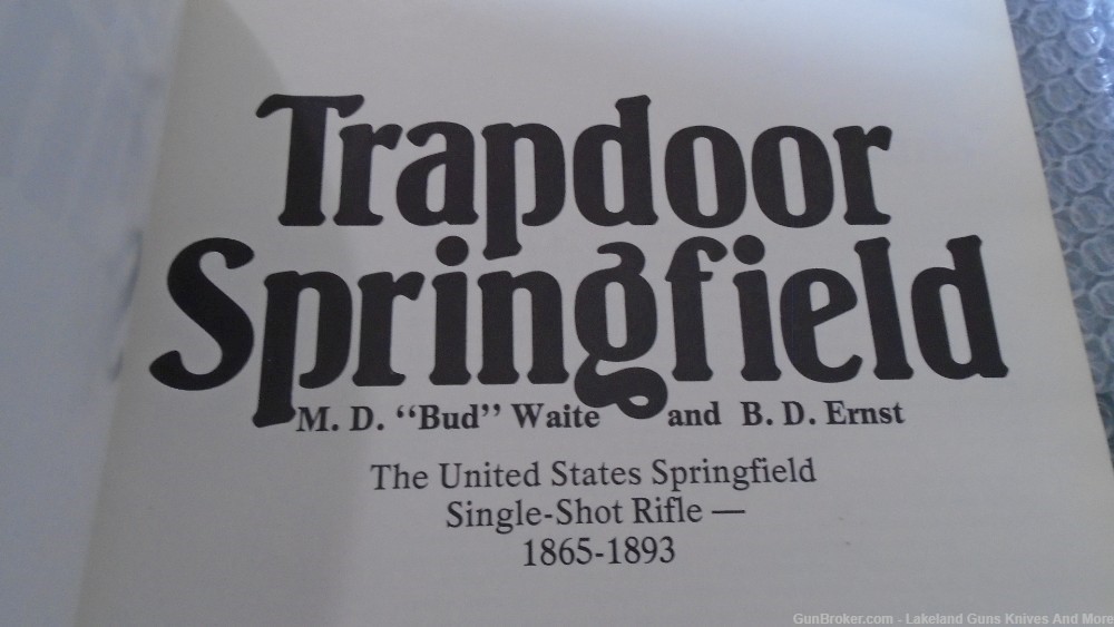 Trapdoor Springfield:United States Single-Shot Rifle Book 1980 43 Yr Old!-img-0