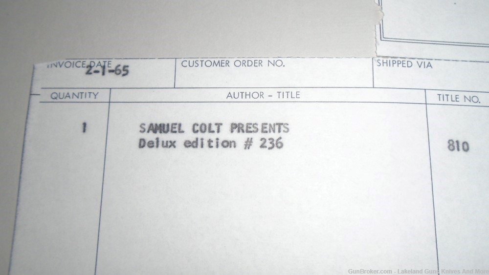 Samuel Colt Presents 1961 Deluxe Limited First Edition Book #236 of 500.-img-6