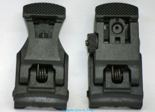 MudCat Flip-Up Front and Rear Sights Set/Full Adjustable / Low Profile/ BLK-img-3