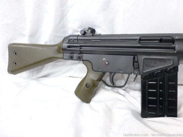 NIB PTR GI 100 308 Rifle 18" 20 rd Black/ OD Green Iron Sights PTR100-img-1