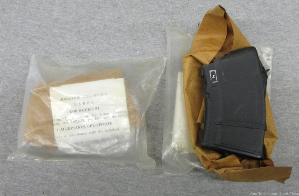 Lot of 2 Factory Russian Saiga 7.62x39mm 10rd Magazines 1 NIW 1 Open Used-img-1