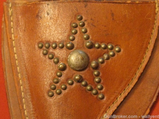 Moose Brand Vintage Leather Holster Bauer Bros. Studded Star-img-4