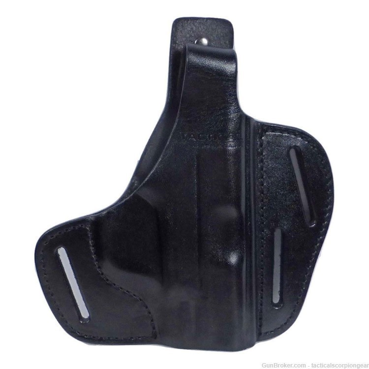 For Ruger LCP and LCP II Leather Holster- 3 slot Black-img-0