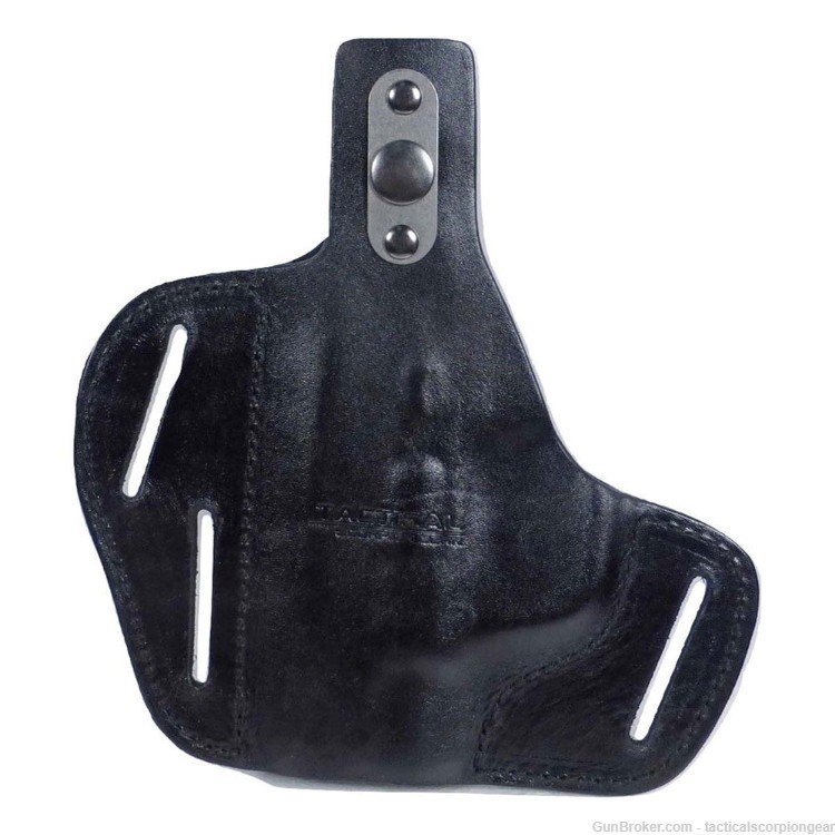 For Ruger LCP and LCP II Leather Holster- 3 slot Black-img-1