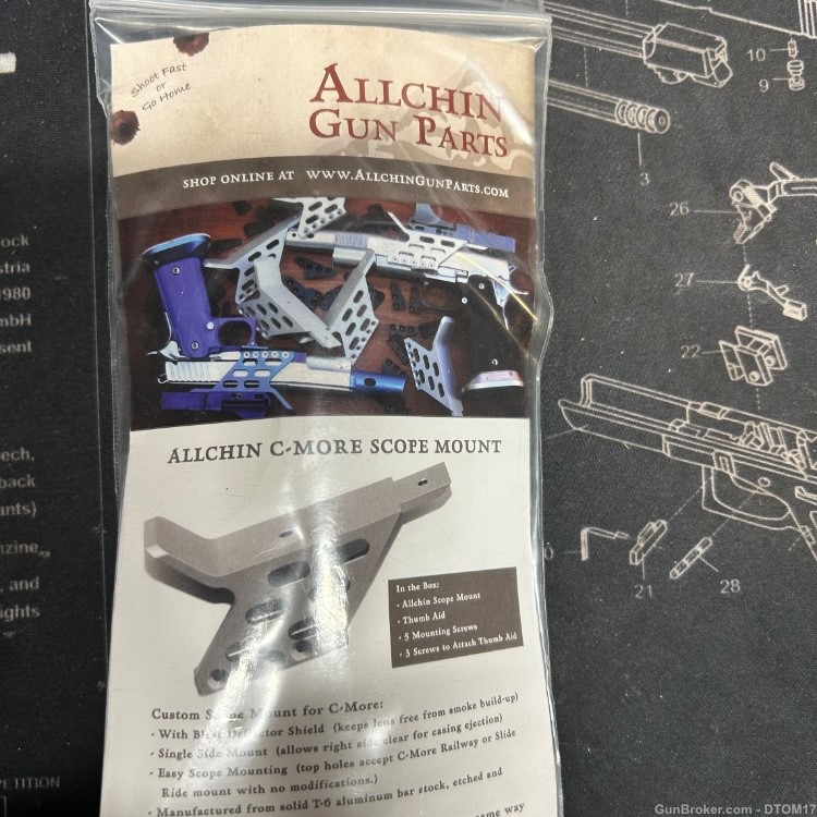 Allchin C-more scope mount for Pistol w thumb rest-img-1