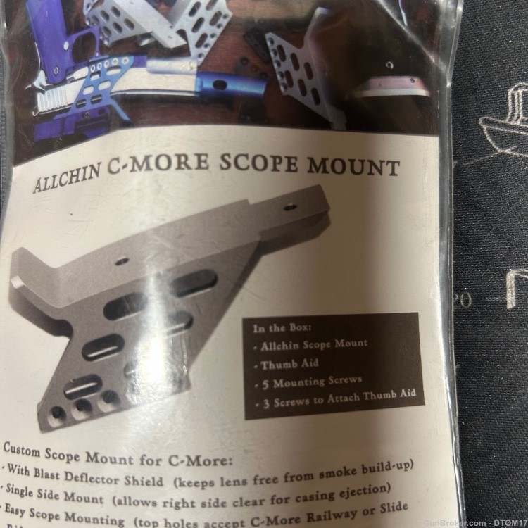 Allchin C-more scope mount for Pistol w thumb rest-img-0