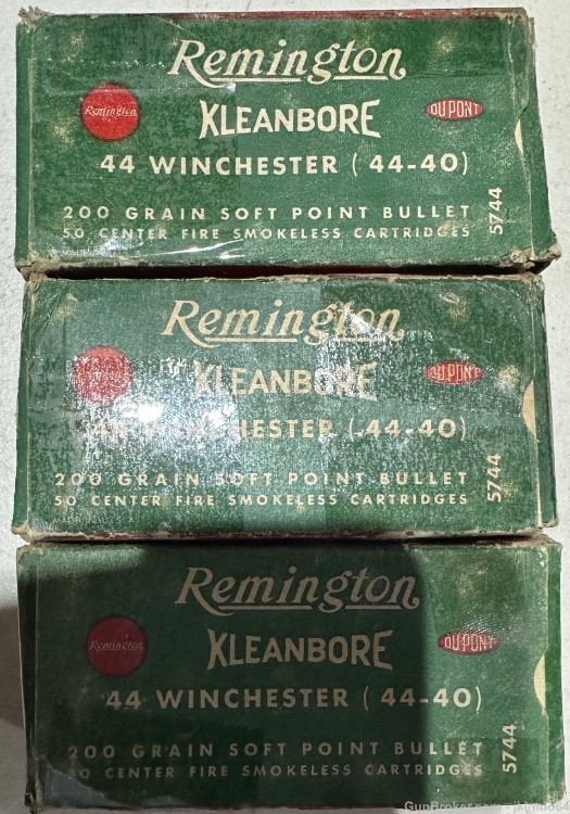 150 rounds of Remington 44-40 Winchester 44 WCF 200gr SP brass cased ammo-img-0