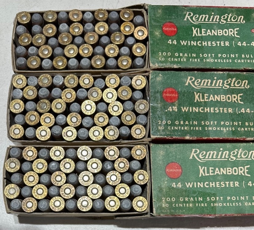 150 rounds of Remington 44-40 Winchester 44 WCF 200gr SP brass cased ammo-img-6