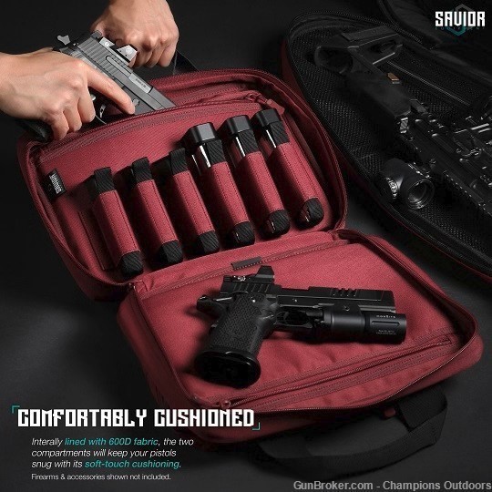 SAVIOR EQUIPMENT Specialist - DOUBLE Pistol Case - RED-img-1