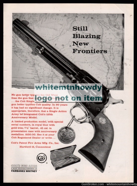 1961 COLT AD 125th Anniversary Commemorative Single Action Army Revolver-img-0