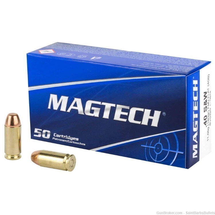 Magtech .40 S&W 180gr FMJ Flat Point - 50 Rounds-img-0