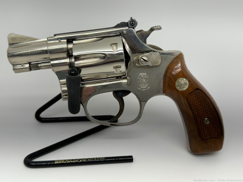 Smith & Wesson Model 34-1 Kit Gun 22 LR 2" Barrel Nickel '69-'71 Excellent-img-1