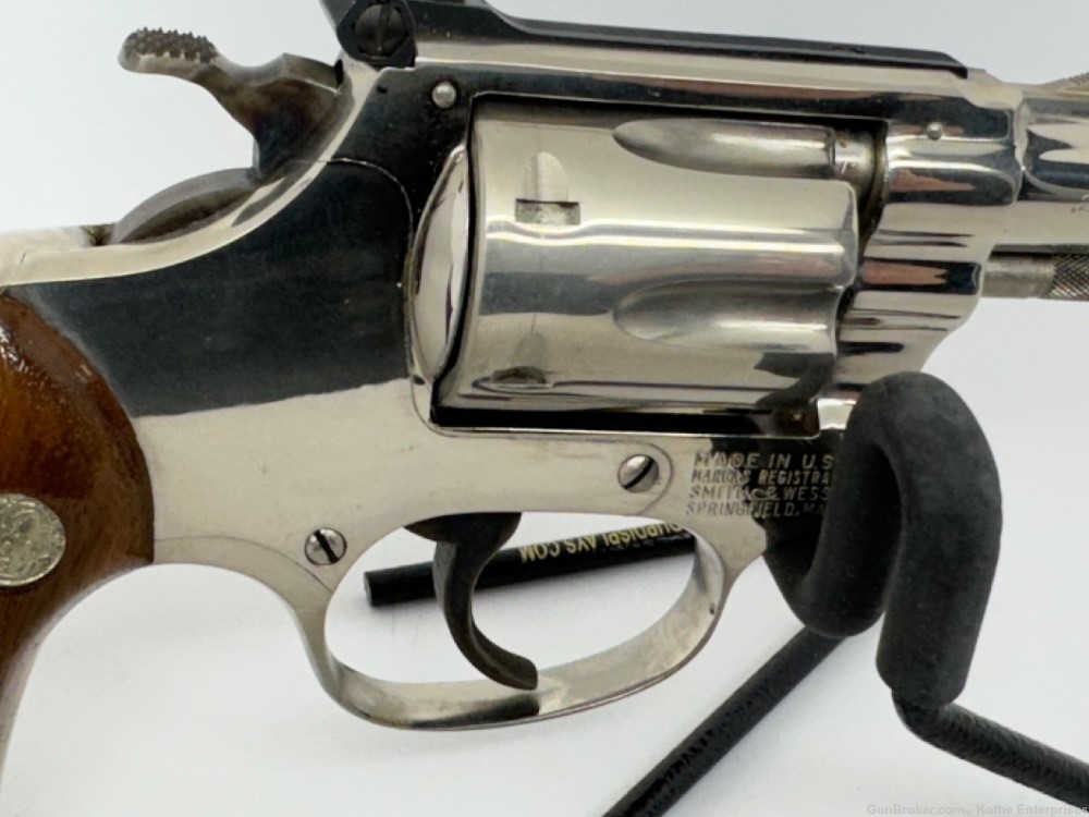 Smith & Wesson Model 34-1 Kit Gun 22 LR 2" Barrel Nickel '69-'71 Excellent-img-7