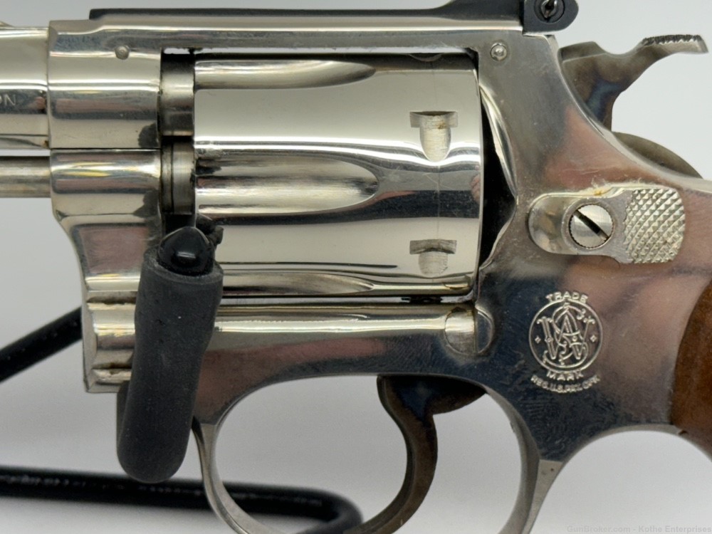 Smith & Wesson Model 34-1 Kit Gun 22 LR 2" Barrel Nickel '69-'71 Excellent-img-3