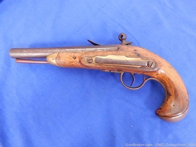 1800s Spanish Cavalry 69 Caliber Flintlock Pistol Gun -img-11