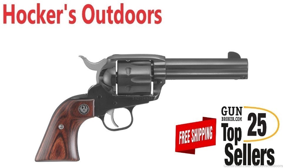 Ruger Vaquero Revolver - 4.62" Barrel (.357 MAG) 6 Shot Black/Walnut 05107-img-0