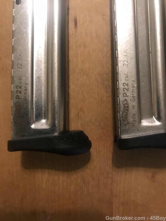 Walther P22 22LR mags stainless  x 2-img-2