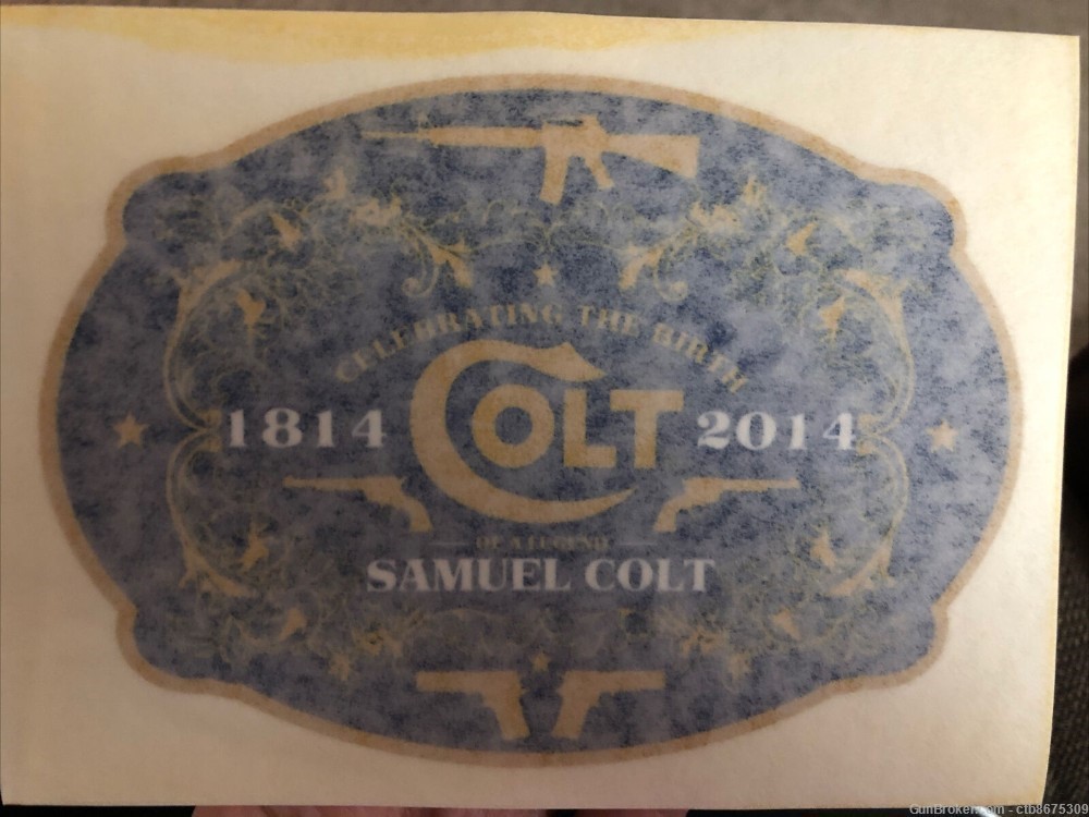 Colt Celebrating the Birth 1814 2014 Samuel Colt Decal Sticker-img-1