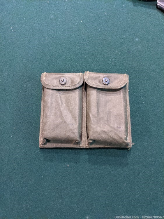 Early 1960s Vietnam Era M16  waffle Mag Pouch 2 Cell -img-0