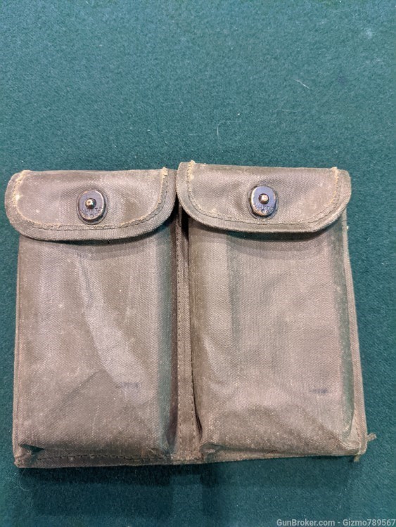 Early 1960s Vietnam Era M16  waffle Mag Pouch 2 Cell -img-5