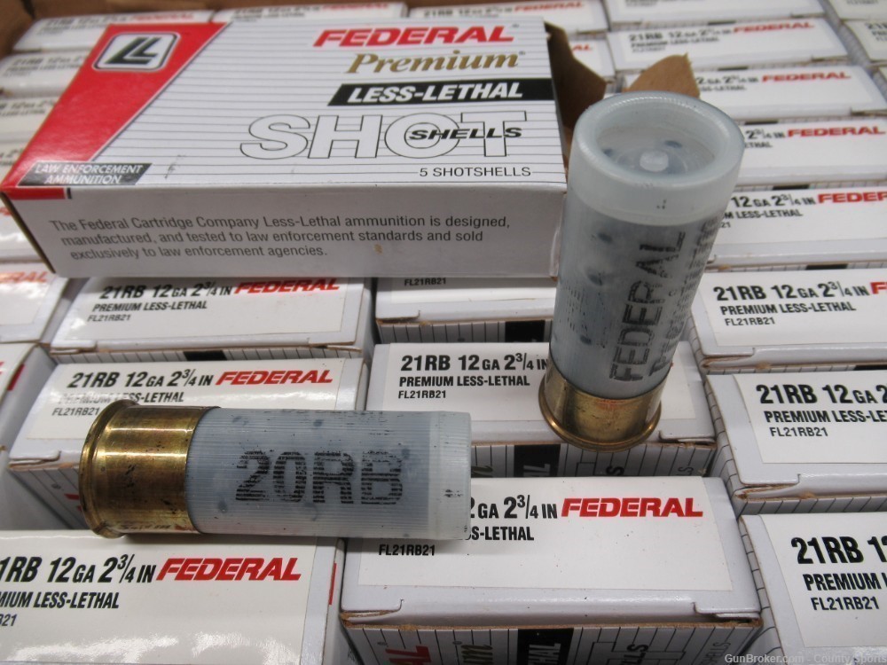 Federal 12ga 2-3/4" Rubber Buckshot FL21RB21 5 in box 25 rounds total-img-1