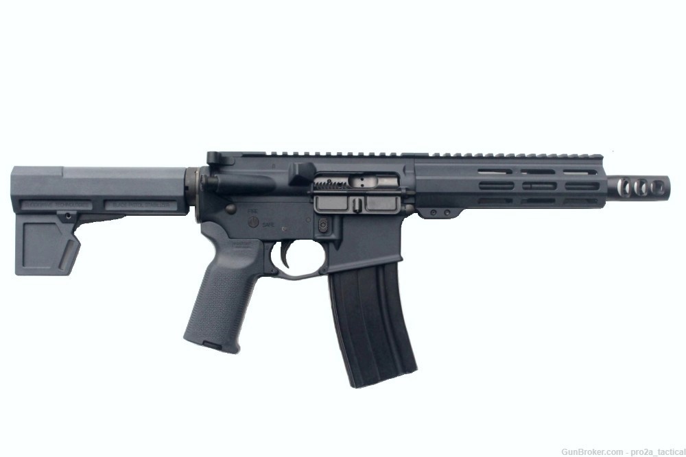PRO2A TACTICAL PATRIOT 7.5 inch AR-15 12.7x42 50 BEOWULF MLOK PISTOL GRAY-img-0