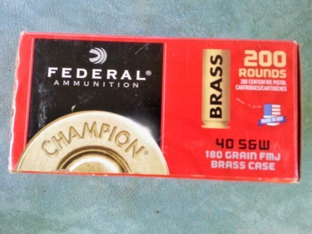Federal 200 Rounds 40 S & W 180 gr FMJ-img-1