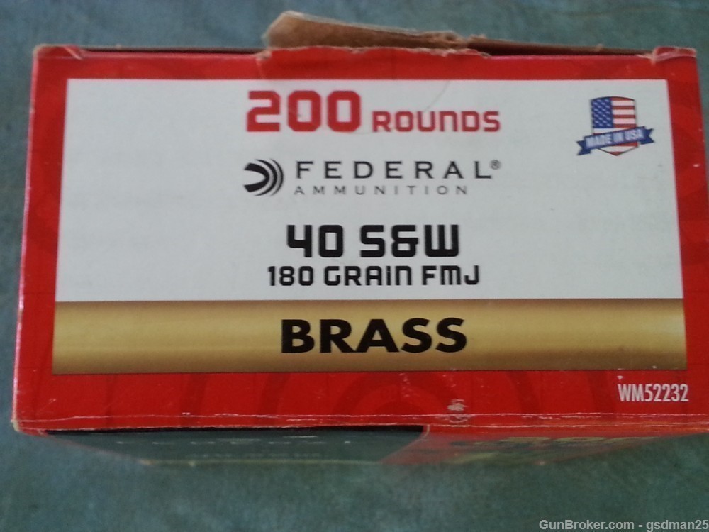 Federal 200 Rounds 40 S & W 180 gr FMJ-img-0