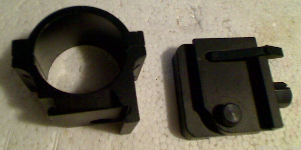 Black Steel Bushnell Scope Ring Mount For Rifle Or Carbine-img-2