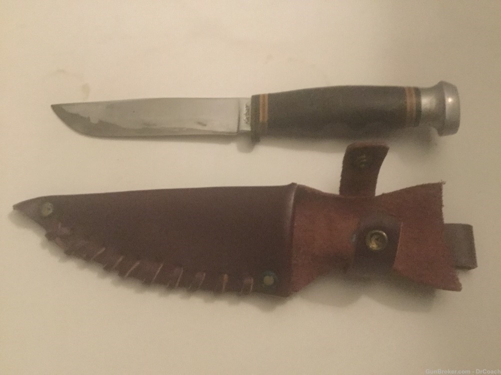 Vintage Kabar fixed blade hunting knife-img-0