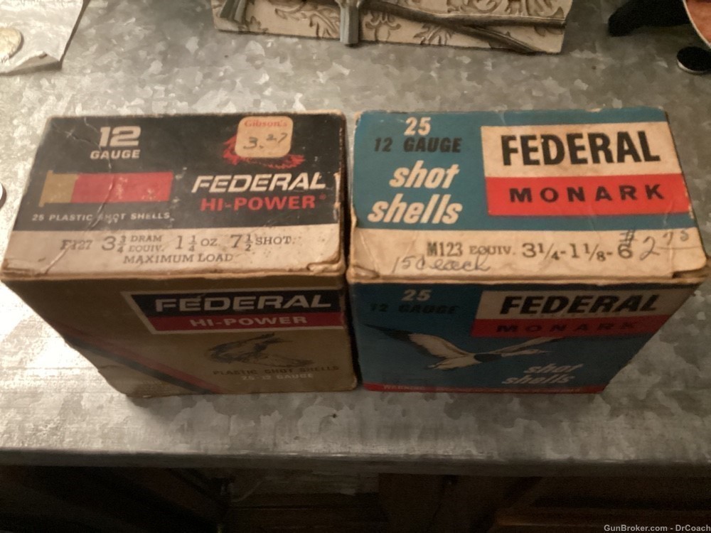 Vintage Federal Monark and Hi-Power shotshells lot-img-0