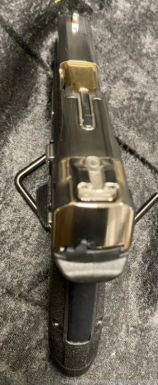 NEW CUSTOM 24KT GOLD AND NICKEL SMITH & WESSON M&P 380 SHIELD EZ-img-3