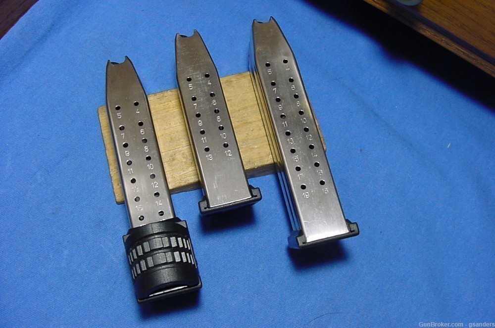 Three Springfield XDM 9mm Magazines 2 19 rd + sleeve & 13 rd FreeShipping-img-1