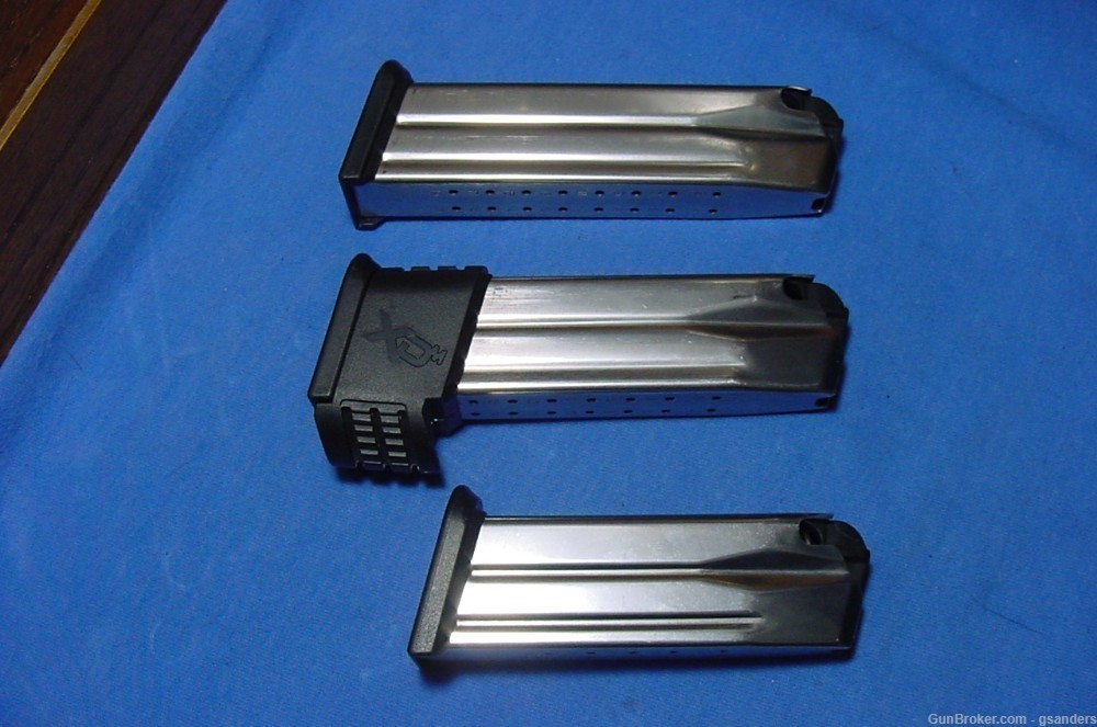 Three Springfield XDM 9mm Magazines 2 19 rd + sleeve & 13 rd FreeShipping-img-0
