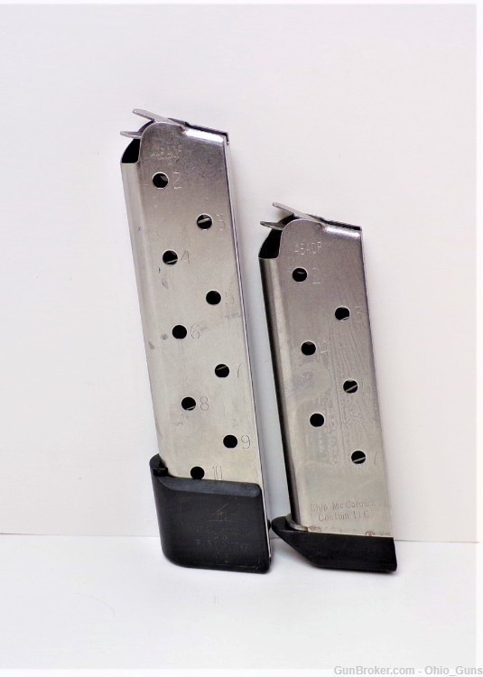 CMC Products 45 ACP for 1911, 1-Power Mag Plus SS 10rd 1-Commander 7rd-img-0