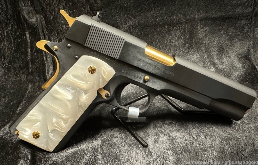 NEW CUSTOM 24KT GOLD ACCENT COLT 1911C NATIONAL MATCH, SERIES 70, 45ACP-img-0