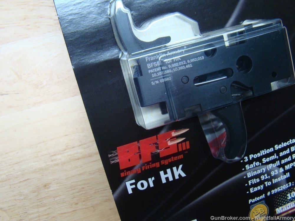 Franklin HK Binary BFSIII trigger pack H&K 5603A PTR HK91 93 94 MP5 SP5K SP-img-2