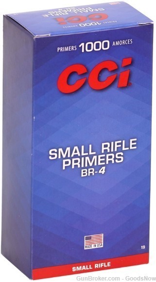 CCI BR4 CCI Small Rifle Primers No. BR-4 1000 Bench Rest BR-4 Benchrest BR4-img-0