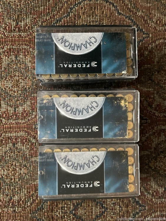 Three Boxes of Federal 22 Magnum 40Gr. FMJ Ammunition (150ct).-img-0