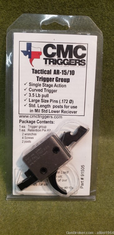 CMC Triggers Single Stage AR-15/AR-10 3.5lb for Large Pin Colt Pattern-img-0