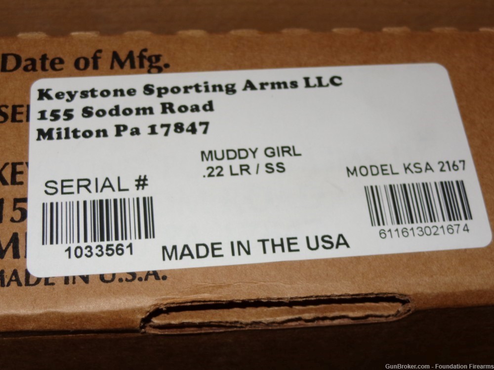 KeyStone Sporting Arms Crickett .22 lr Rifle Muddy Girl SS KSA 2167-img-1