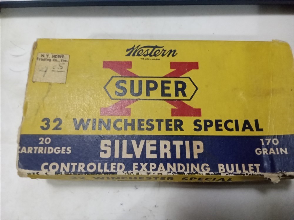 Vintage Western Super-X 32 Winchester Silvertip Expanding bullets-17 rds-img-0