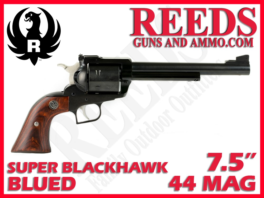 Ruger New Model Super Blackhawk Blued 44 Mag 7.5in 6 Shot 0802-img-0